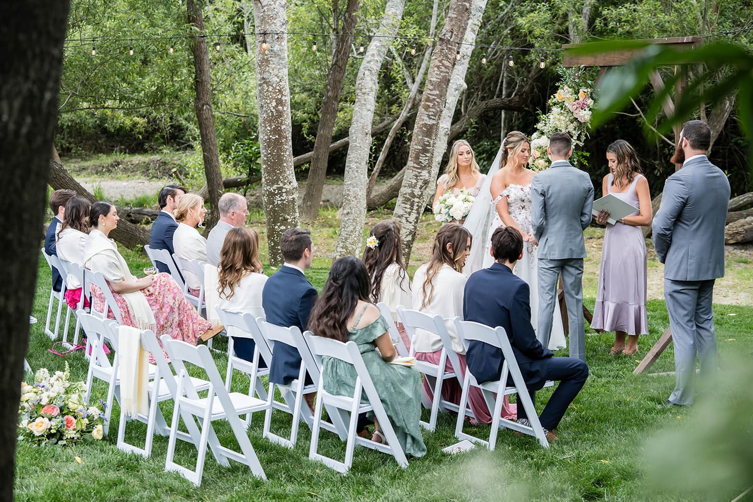 Vows at a Sonoma micro wedding