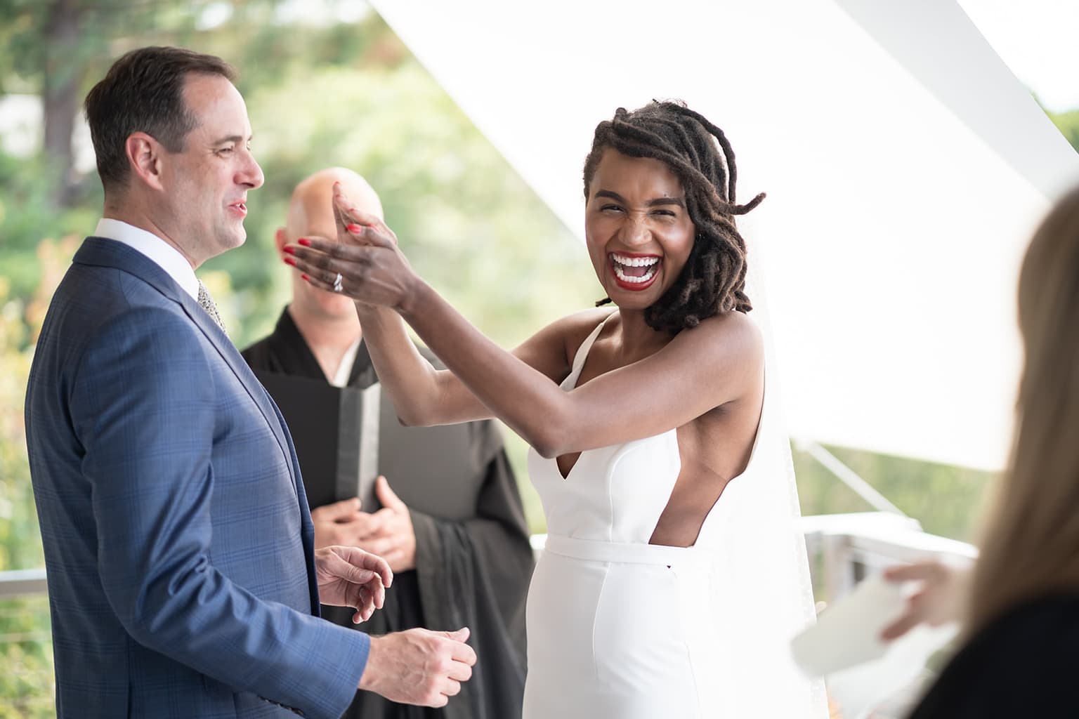 Marin micro wedding moment