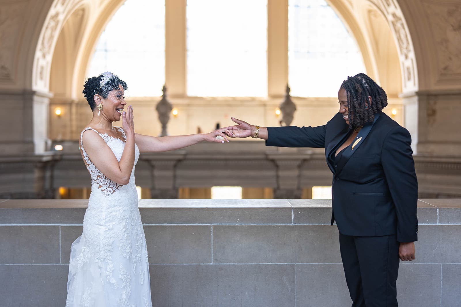 A California micro wedding ceremony in natural light