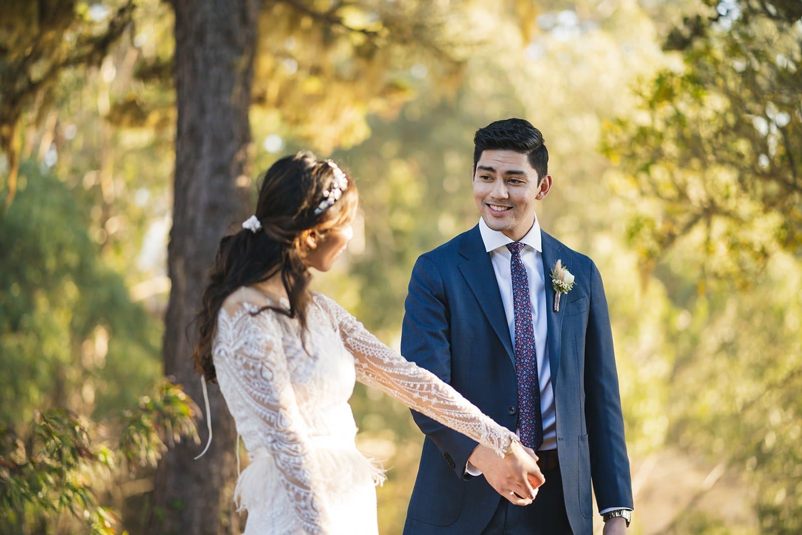 Yiran and Haroun at the Mendocino coast, intimate elopement on the Northern California cliffs